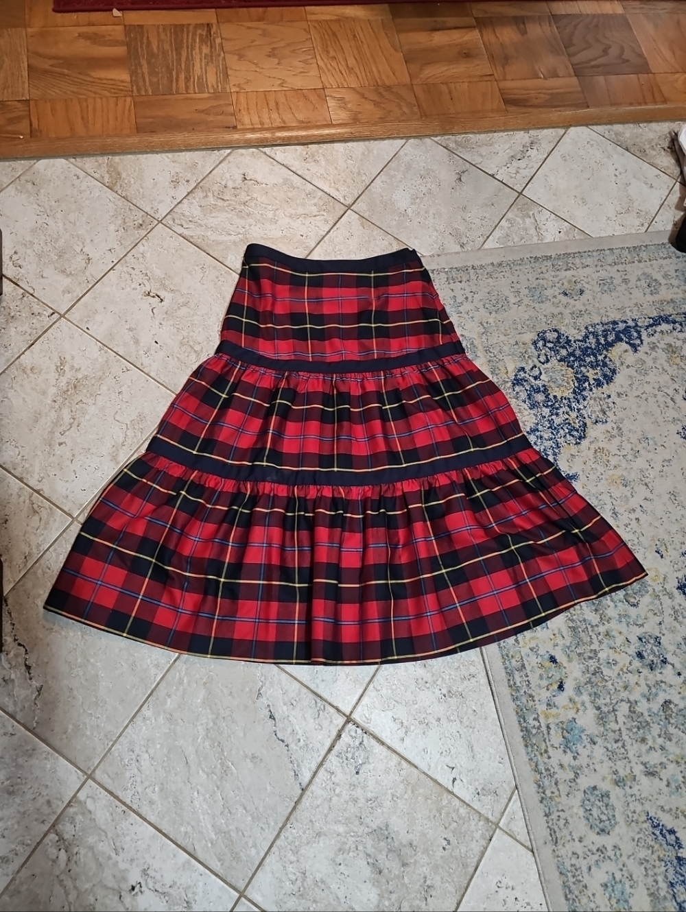 Gretchen Scott Ipanema Plaidly Cooper Maxi Skirt Size S - Picture 4 of 9